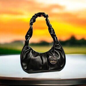 NEW!!! Black Scrunch Pleated Baguette